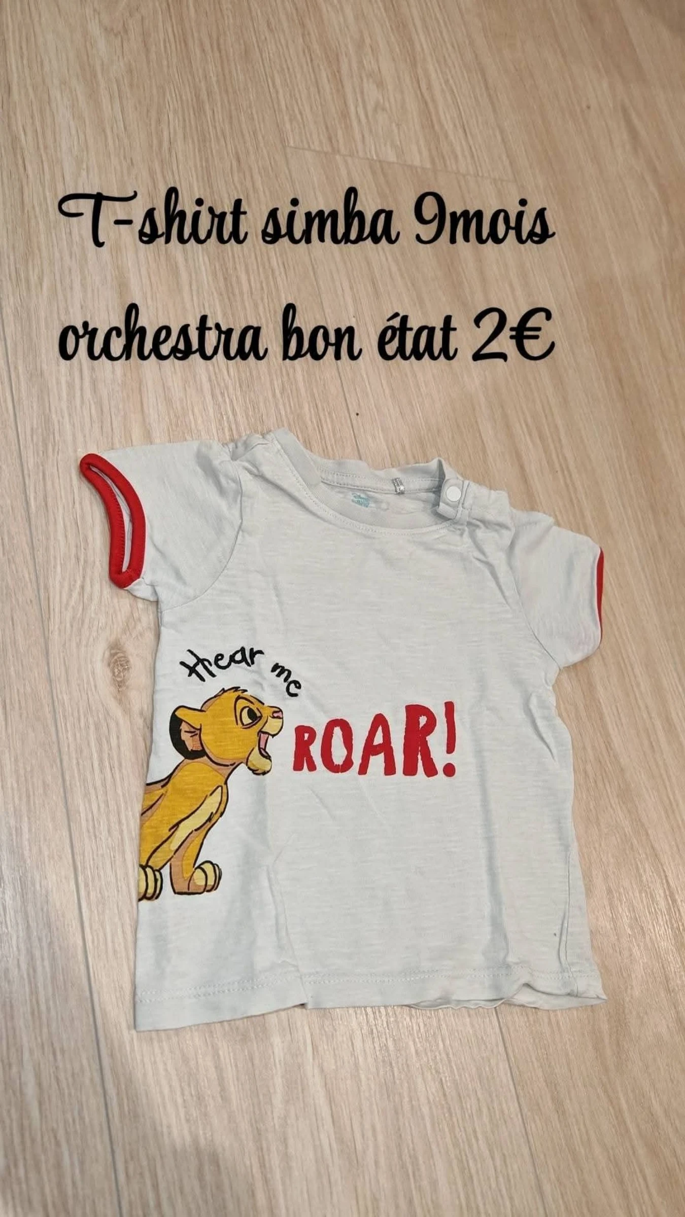 T-shirt Simba 9mois orchestra 🌹